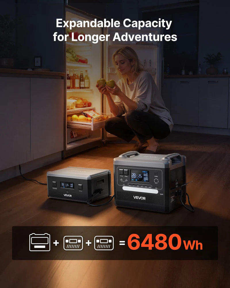 Portable Power Station, 2400W 2160Wh Power Station
